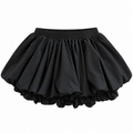 Black Bubble Mini Skirt — front view