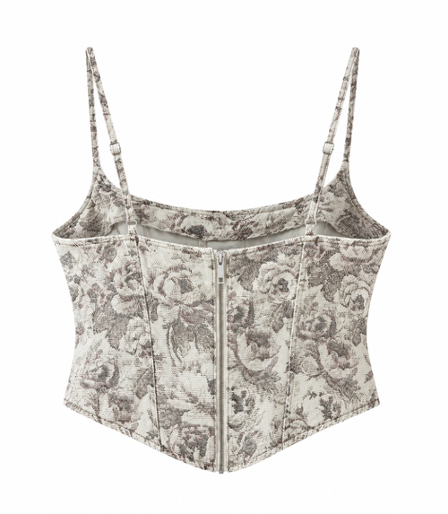 Bellinna Floral Corset Top — back view