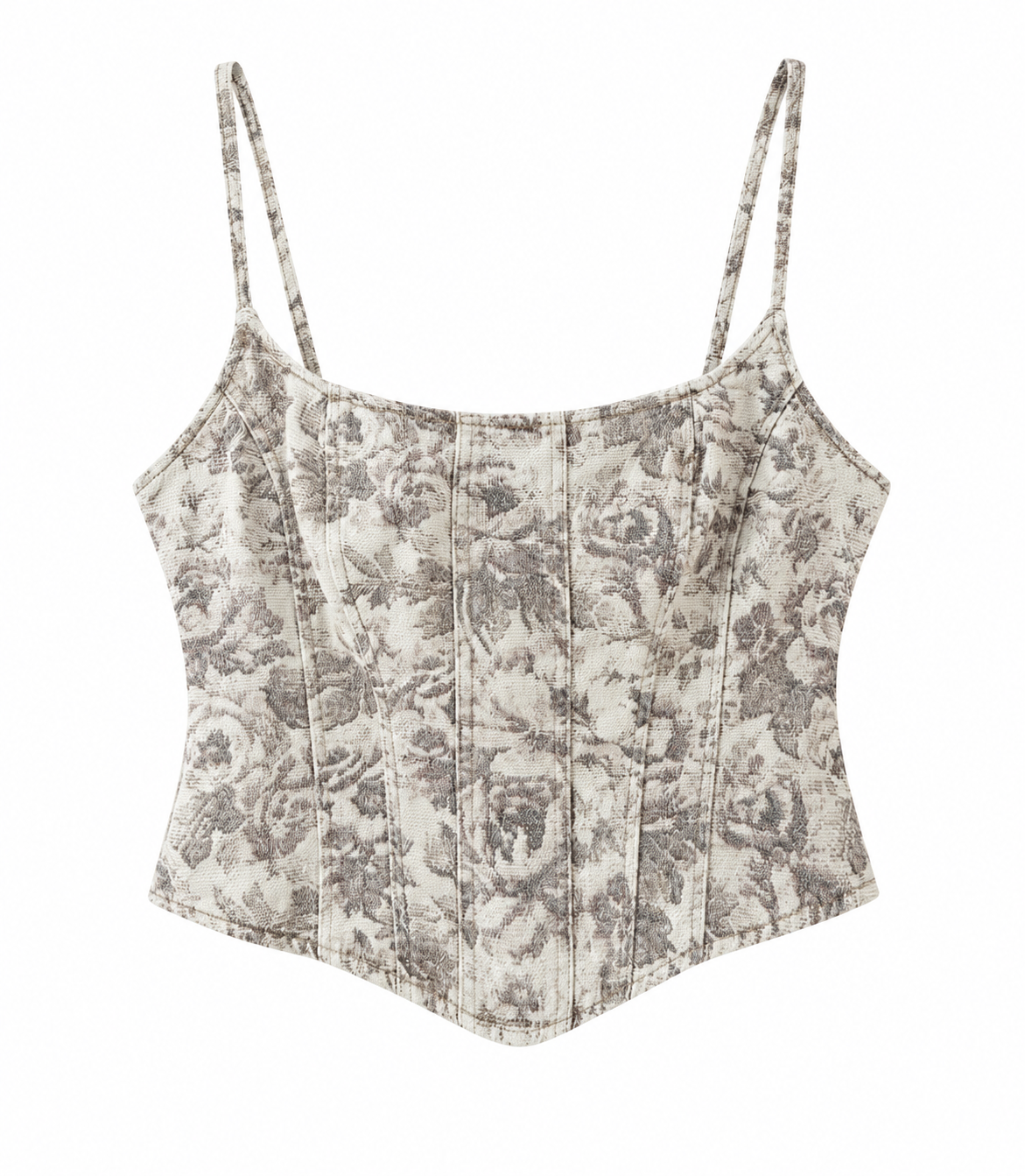 Bellinna Floral Corset Top — front view