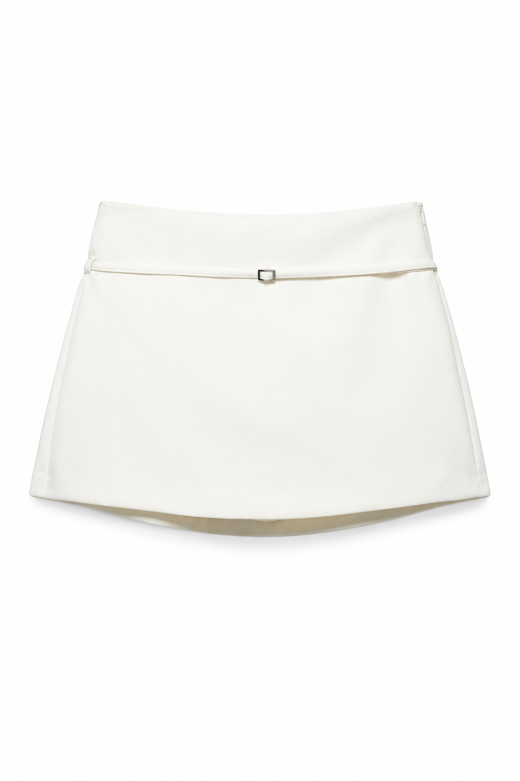 Bellinna Ivory Cord-Belt Mini Skirt, Ivory, front product view