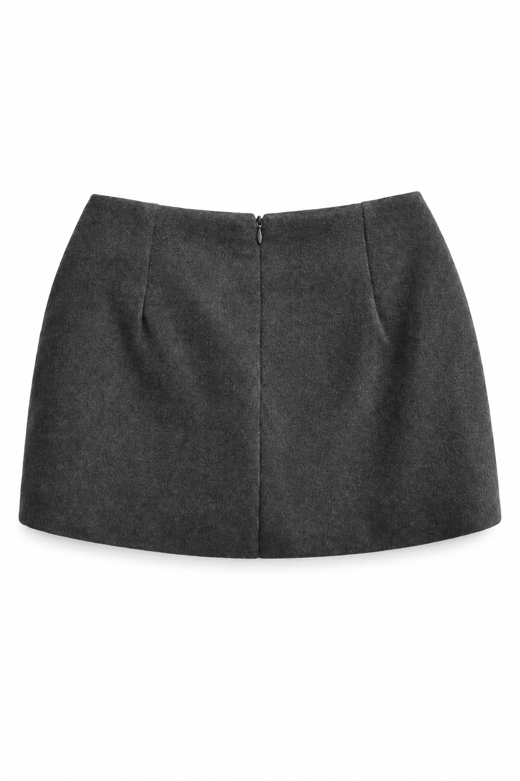 Bellinna Six-Button Trim Mini Skirt, Gray, back product view