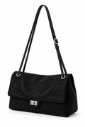 Black grommet bag, side view