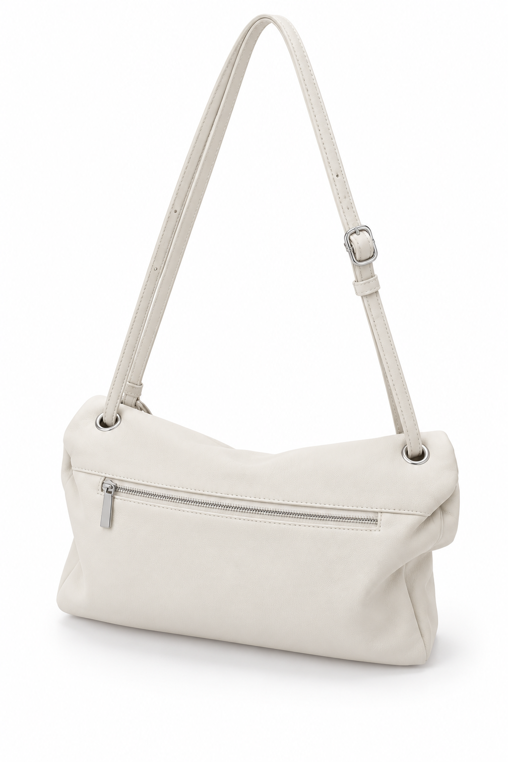 White grommet bag, back view
