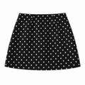 Black Bellinna Polka Dot Mini Skirt — front view