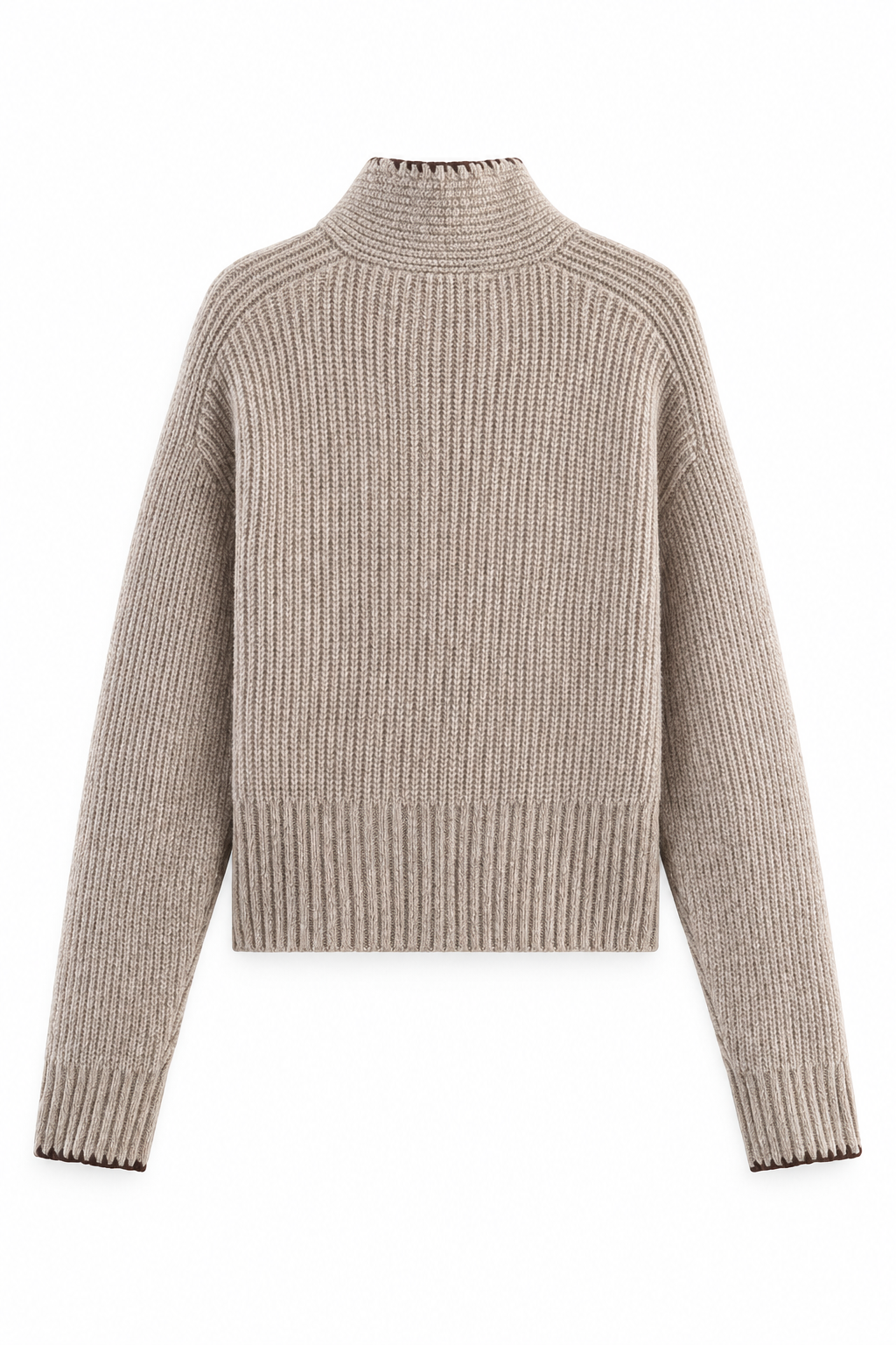 Bellinna scarf-tie knit sweater - Taupe - back