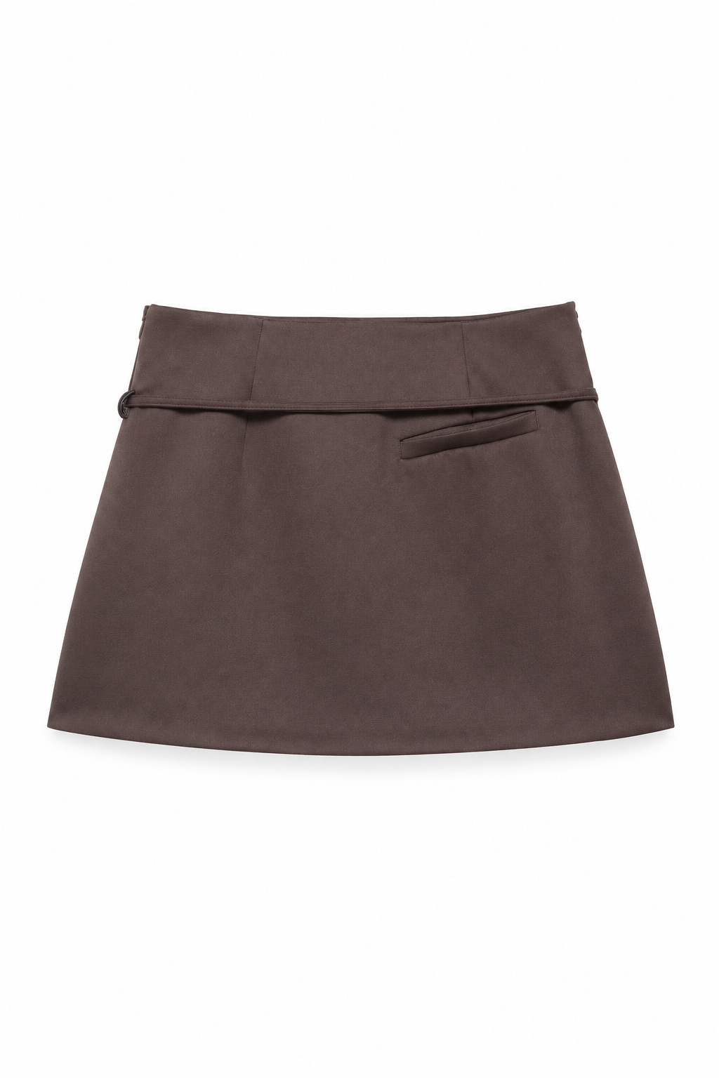 Bellinna Taupe Cord-Belt Mini Skirt, Taupe, back product view