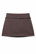 Bellinna Taupe Cord-Belt Mini Skirt, Taupe, front product view