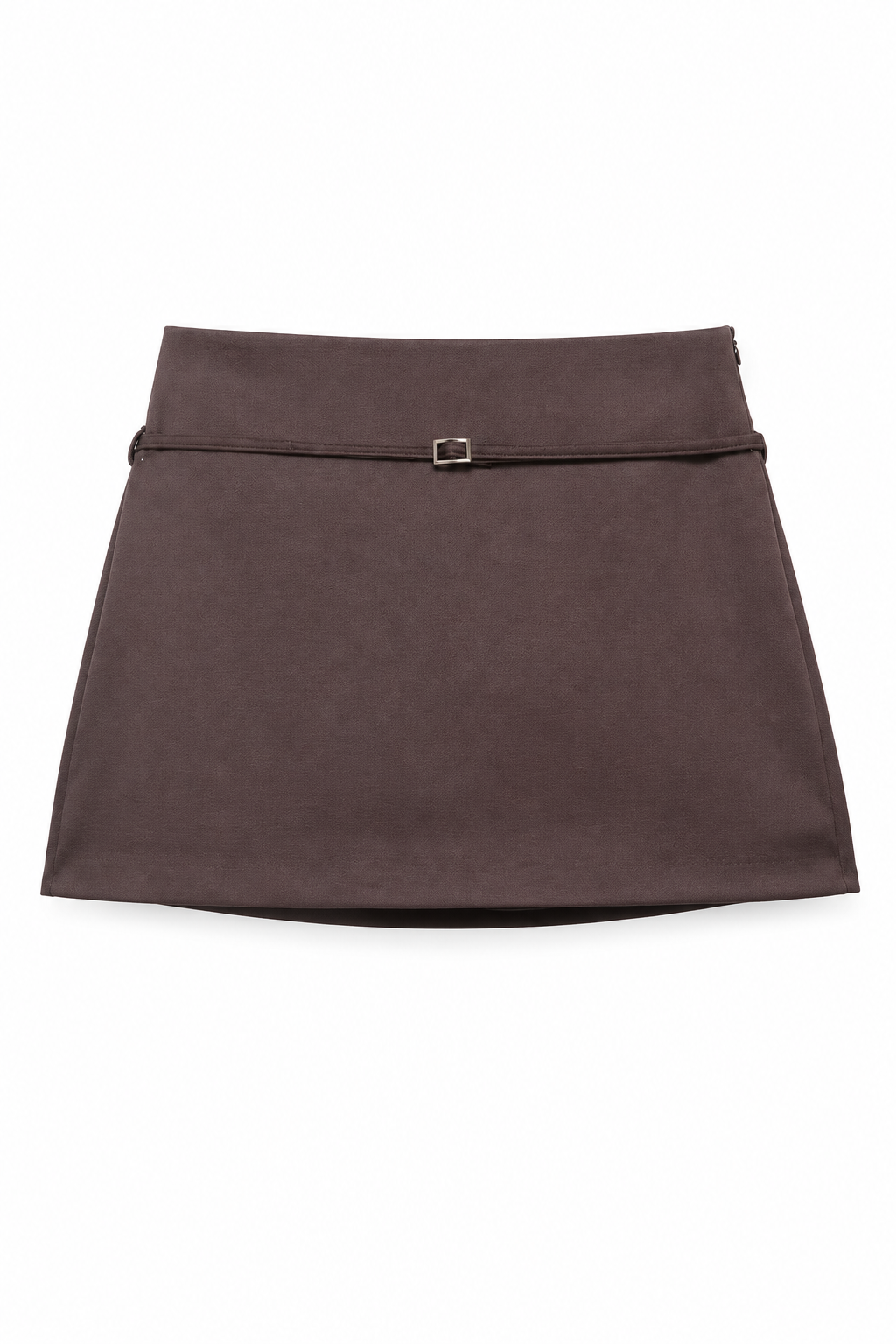 Bellinna Taupe Cord-Belt Mini Skirt, Taupe, front product view