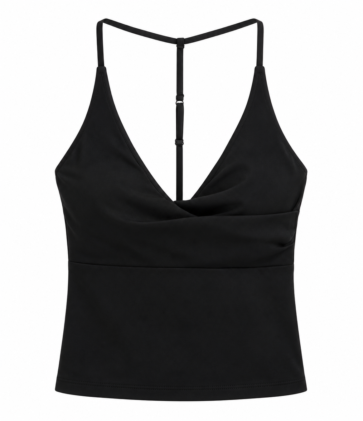 Black Bellinna Wrap Camisole Top — front view