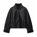 Shearling-Trim Button Jacket - front